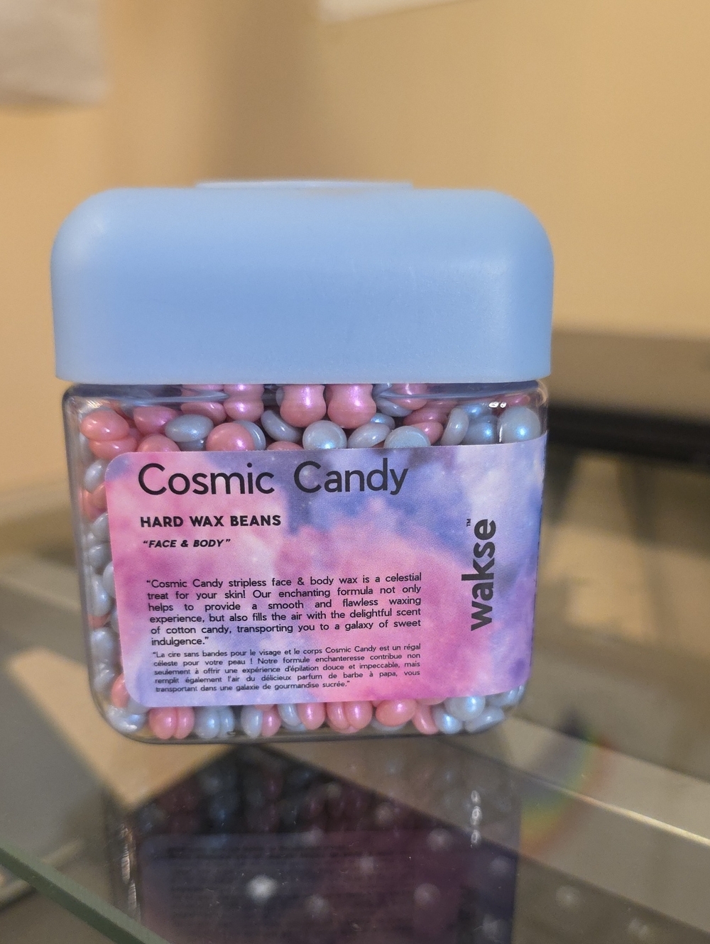 wakse Cosmic Candy Hard Wax Beans - Pink and Light Blue